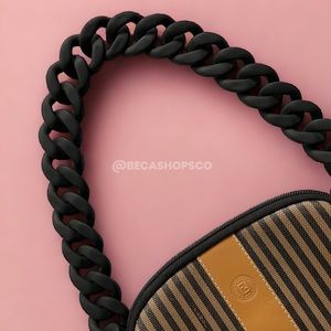 Black Acrylic Shoulder Purse Charm Strap